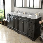 Talisa 72" Double Bath Vanity in Espresso with White Marble Top and Round Sinks with Polished Chrome Faucets and Matching Mir