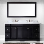 Talisa 72" Double Bath Vanity in Espresso with White Marble Top and Round Sinks with Polished Chrome Faucets