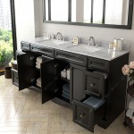 Talisa 72" Double Bath Vanity in Espresso with White Marble Top and Square Sinks and Matching Mirror