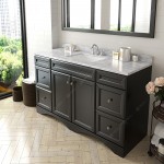 Talisa 60" Single Bath Vanity in Espresso with White Marble Top and Square Sink with Brushed Nickel Faucet and Matching Mirro