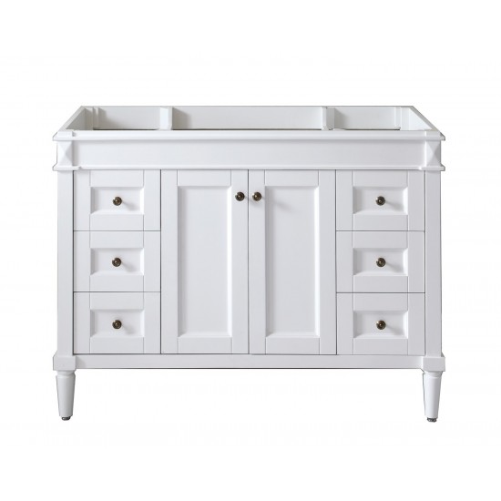 Tiffany 48" Single Cabinet in White