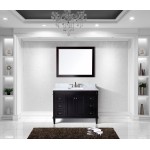 Tiffany 48" Single Bath Vanity in Espresso with White Marble Top and Square Sink