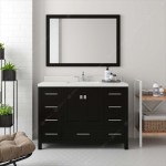 Caroline Avenue 48" Single Bath Vanity in Espresso with White Quartz Top and Round Sink