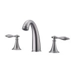 Caroline Avenue 48" Single Vanity in Cashmere Gray with White Marble Top and Round Sink with Brushed Nickel Faucet and Mirror
