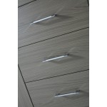 Tavian 60" Double Bath Vanity in Gray Oak with White Engineered Stone Top and Square Sinks and Matching Mirror