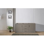 Tavian 72" Double Cabinet in Gray Oak