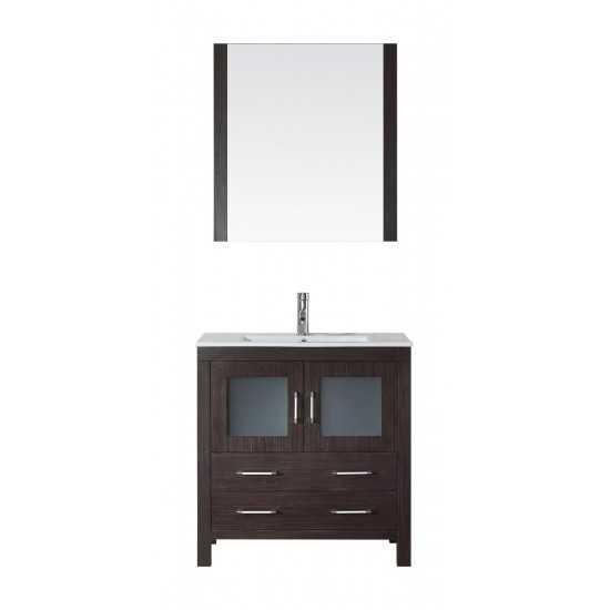 Dior 32" Single Bath Vanity in Espresso and Square Sink and Matching Mirror