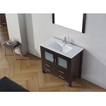 Dior 36" Single Bath Vanity in Espresso and Square Sink and Matching Mirror