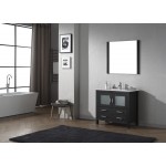 Dior 36" Single Bath Vanity in Zebra Gray and Square Sink and Matching Mirror