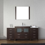 Dior 72" Single Bath Vanity in Espresso and Square Sink and Matching Mirror