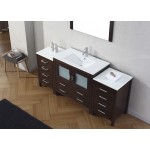 Dior 72" Single Bath Vanity in Espresso and Square Sink and Matching Mirror