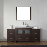 Dior 72" Single Bath Vanity in Espresso with White Marble Top and Square Sink and Matching Mirror