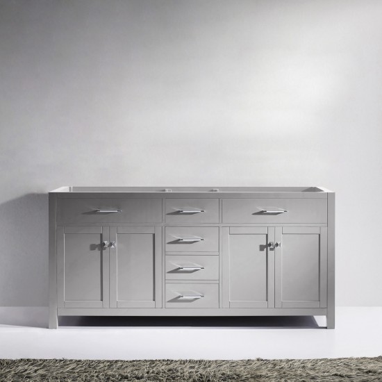 Caroline 72" Double Cabinet in Cashmere Gray