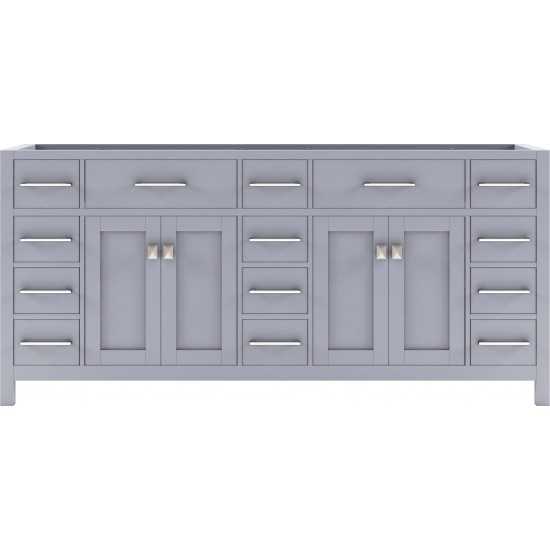 Caroline Parkway 72" Double Cabinet in Gray