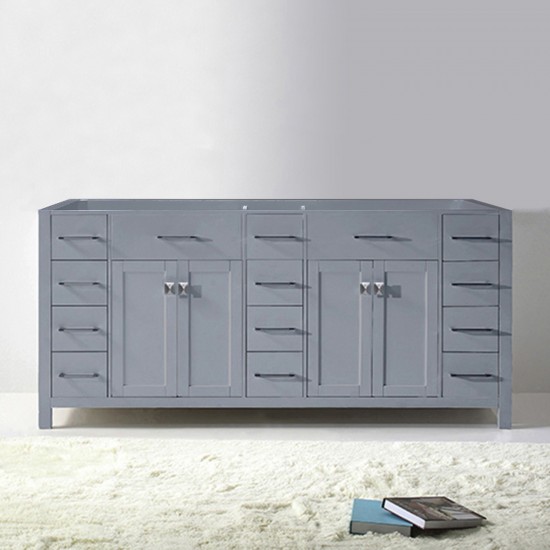 Caroline Parkway 72" Double Cabinet in Gray