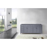 Caroline Parkway 78" Double Cabinet in Gray