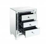 ACME Noralie Night Table, Mirrored & Faux Diamonds