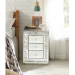 ACME Mallika Night Table, Mirrored & Faux Crystals