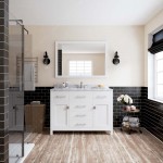 Caroline 48" Single Bath Vanity in White with White Marble Top and Round Sink