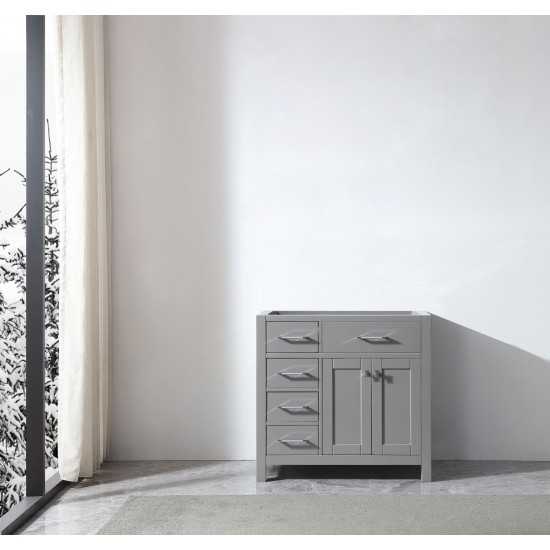 Caroline Parkway 36" Single Cabinet in Cashmere Gray