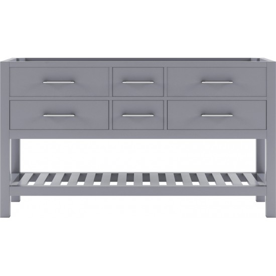 Caroline Estate 60" Double Cabinet in Gray