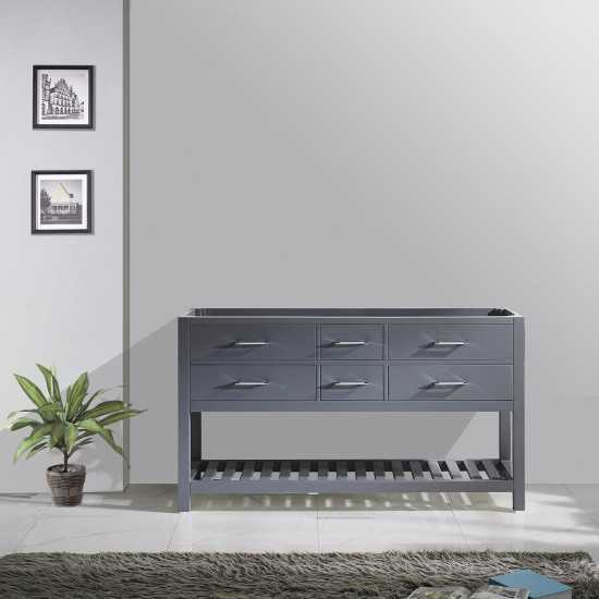 Caroline Estate 60" Double Cabinet in Gray