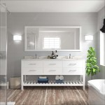 Caroline Estate 72" Double Bath Vanity in White with White Quartz Top and Round Sinks