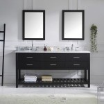 Caroline Estate 72" Double Bath Vanity in Espresso with White Marble Top and Round Sinks with Brushed Nickel Faucets and Mirr