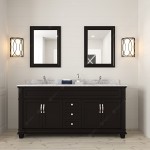 Victoria 72" Double Bath Vanity in Espresso with White Marble Top and Square Sinks