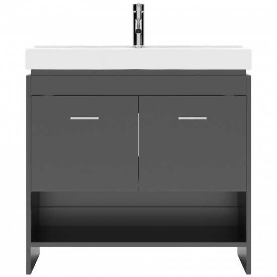 Gloria 36" Single Bath Vanity in Espresso and Square Sink