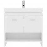 Gloria 36" Single Bath Vanity in White and Square Sink