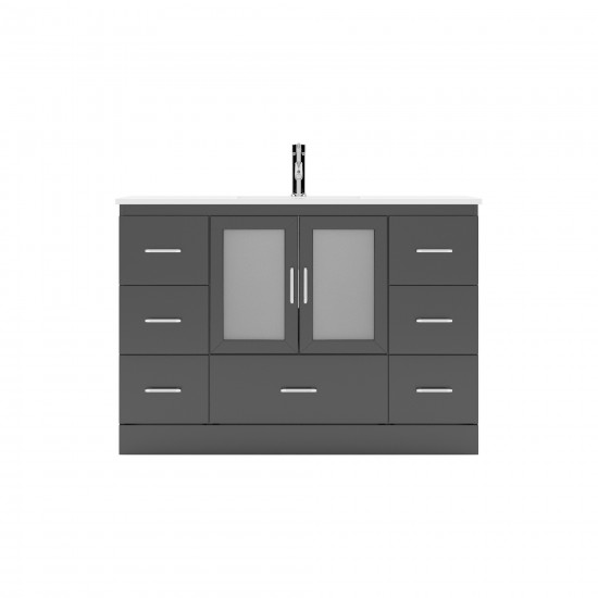 Zola 48" Single Bath Vanity in Espresso and Square Sink