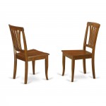 Avon Chair With Wood Seat - Saddle Brow Finish - Set Of 2