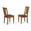 Avon Chair With Wood Seat - Saddle Brow Finish - Set Of 2