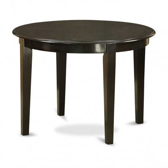 Boston Table 42" Round With 4 Tapered Legs, Cappuccino