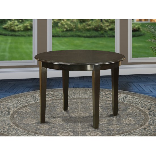 Boston Table 42" Round With 4 Tapered Legs, Cappuccino