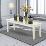 Capri Bench With Wood Seat In Linen White