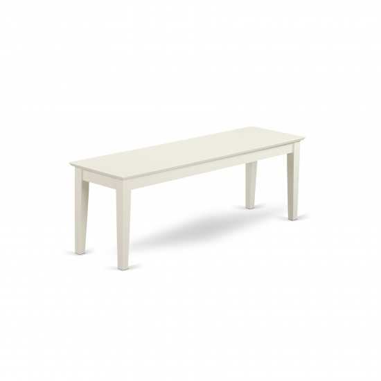 Capri Bench With Wood Seat In Linen White