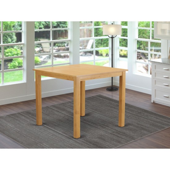 Café Pub, Counter Height Square Table - Natural Oak Finish