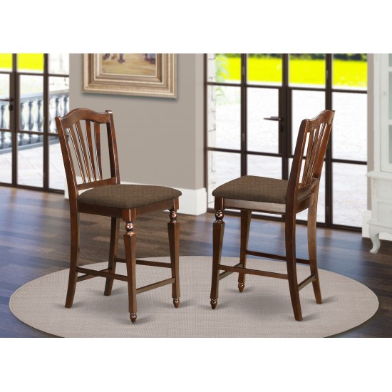 Chelsea Stools With Fabric Seat, 24" Seat Height - Set Of 2