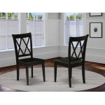 Clarksville Double X-Back Chairs In Black Finish - Set Of 2