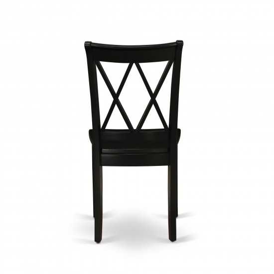 Clarksville Double X-Back Chairs In Black Finish - Set Of 2