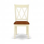 Clarksville Double X-Back Chairs In Buttermilk & Cherry Finish - Set Of 2