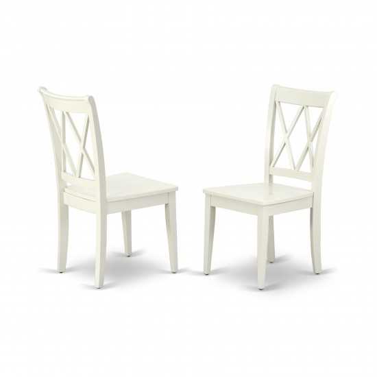Clarksville Double X-Back Chairs In Linen White Finish - Set Of 2