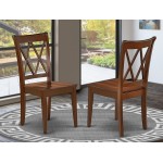 Clarksville Double X-Back Chairs In Mahoganyh Finish - Set Of 2