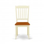 Danbury Vertical Slatted Back Chairs In Buttermilk Finish - Set Of 2