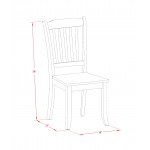 Danbury Vertical Slatted Back Chairs In Buttermilk Finish - Set Of 2