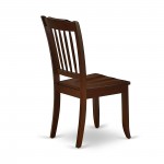 Danbury Vertical Slatted Back Chairs In Mahogany Finish - Set Of 2