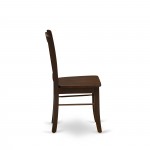 Dublin Dining Room Chair With Wood Seat - Set Of 2, Mahogany