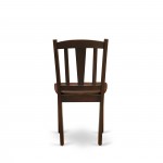 Dublin Dining Room Chair With Wood Seat - Set Of 2, Mahogany